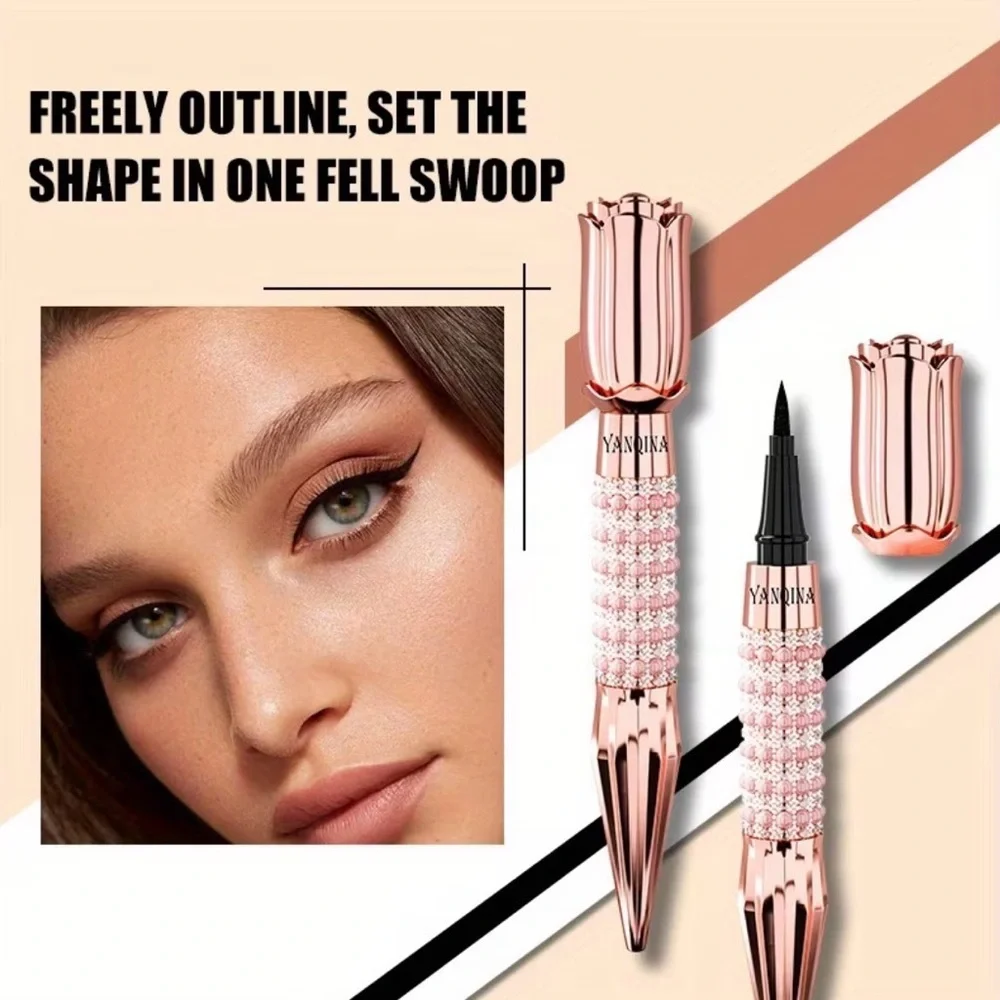 Waterproof Eyeliner Pen Black Quick Dry Long Lasting Smooth Eye Makeup Tool